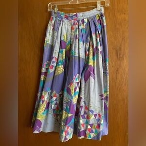 VINTAGE 80s Midi Skirt, Ted Lapidus Paris, Beautiful Vintage Condition, Size XS